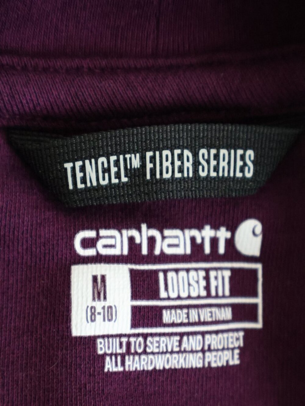 Size M - Carhartt TENCEL™ Fiber Series - Sleeve Graphic Sweatshirt - Eggplant - Picture 4 of 16